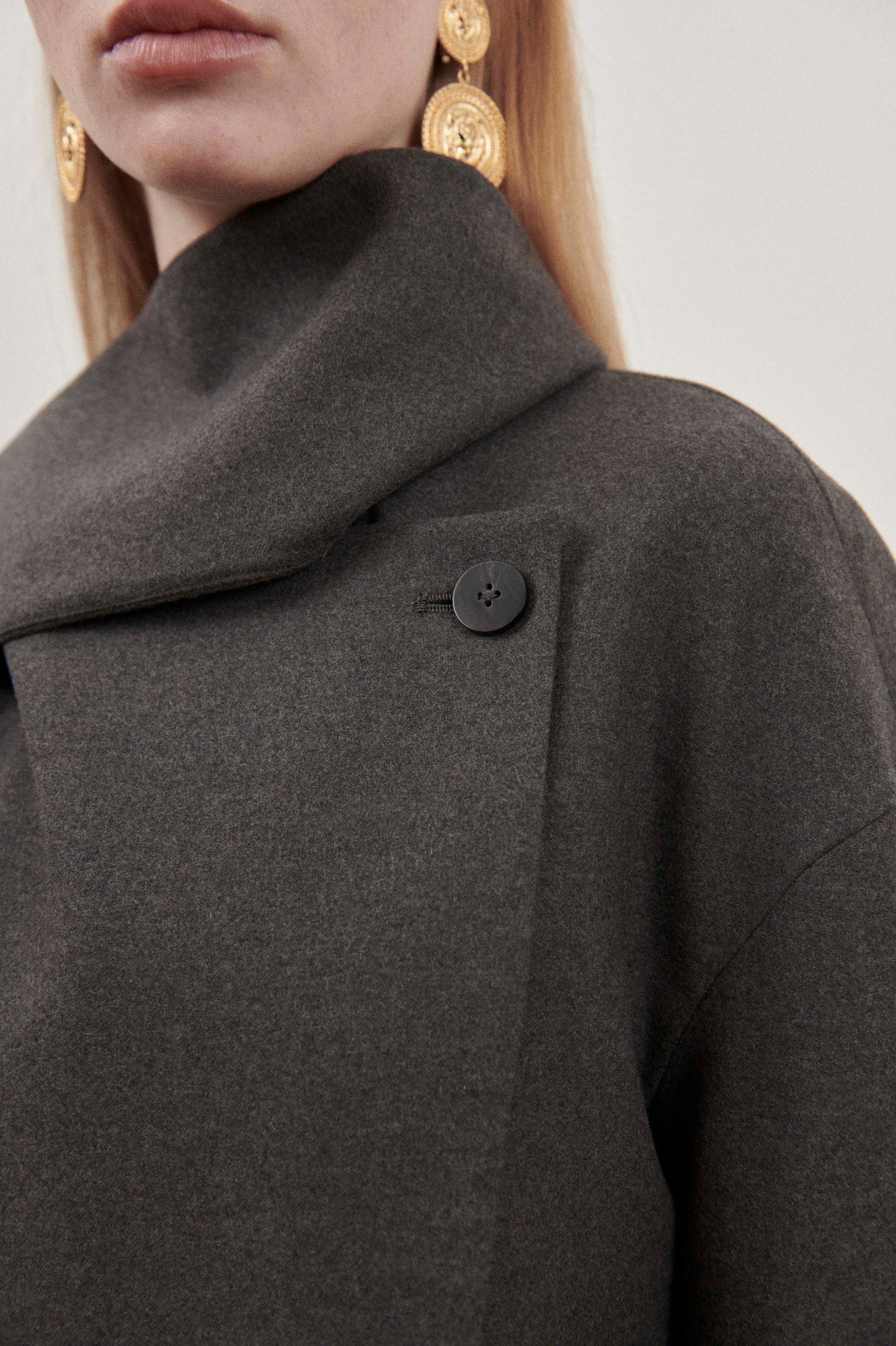 Grey Wool Flow Jacket
