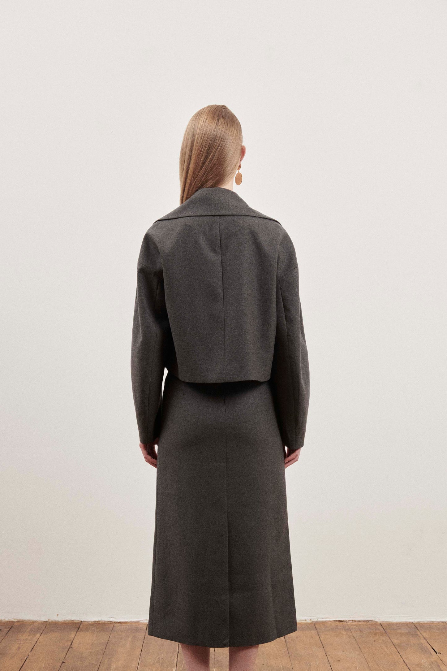 Grey Wool Flow Jacket