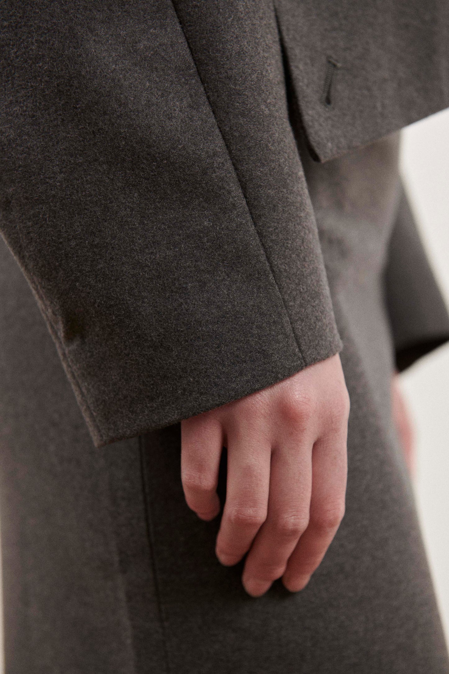 Grey Wool Flow Jacket