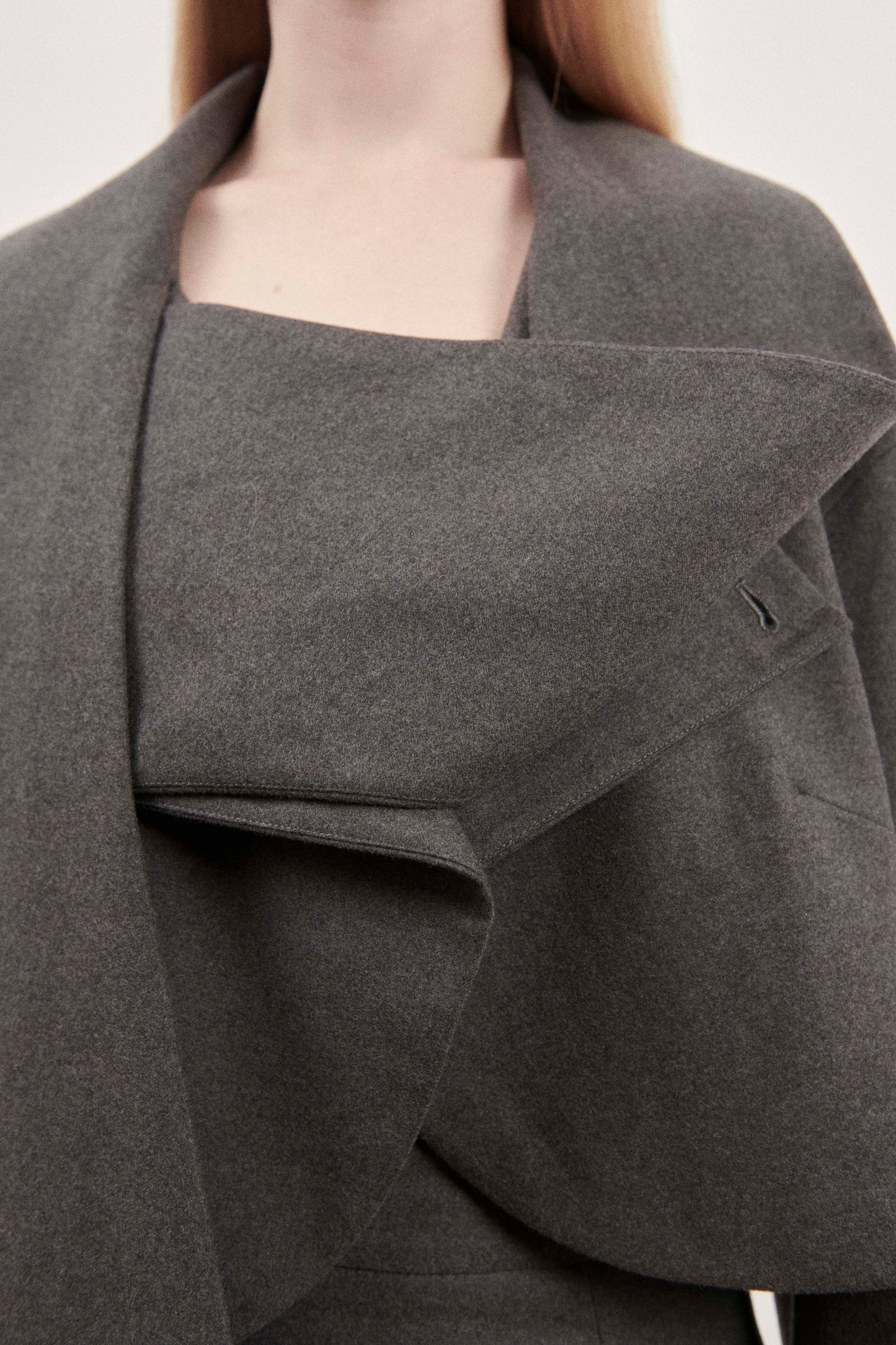 Grey Wool Flow Jacket