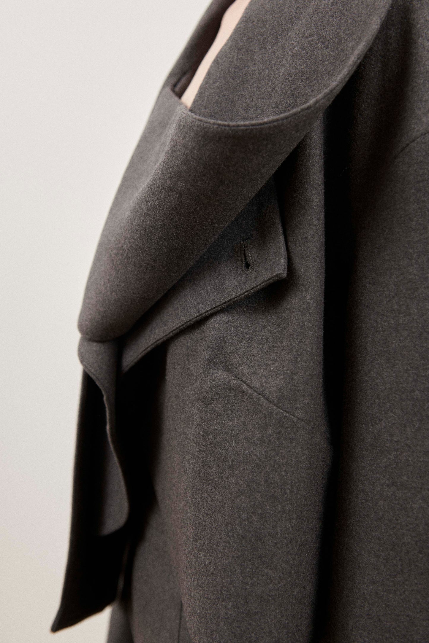 Grey Wool Flow Jacket