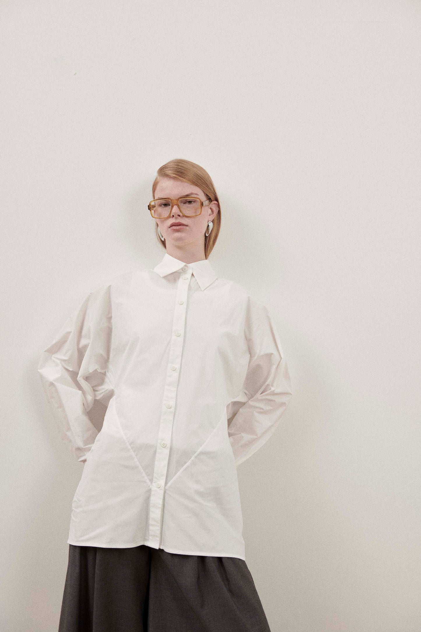 White Darted Shirt