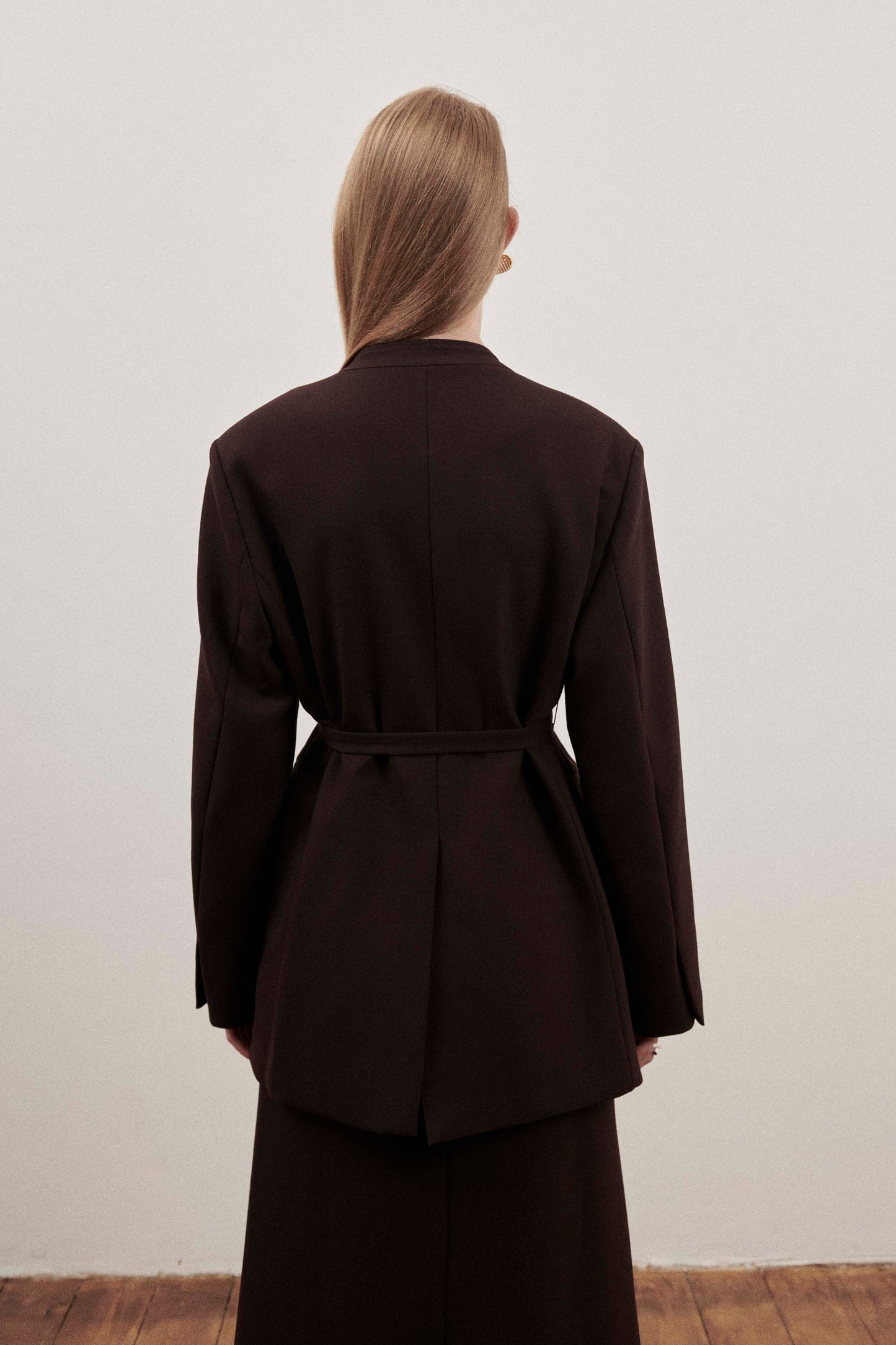 Chocolate Wrap Blazer