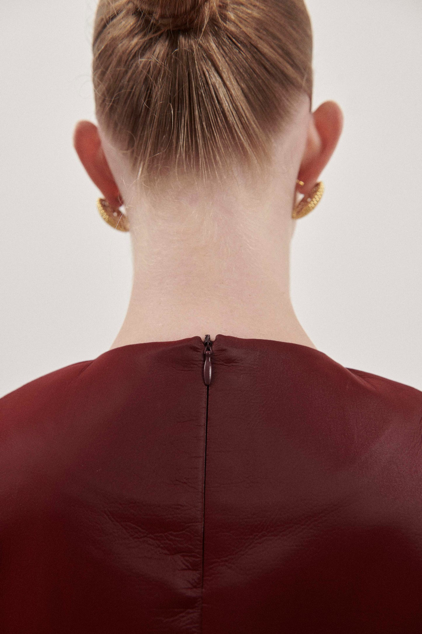 Red Faux Leather Top
