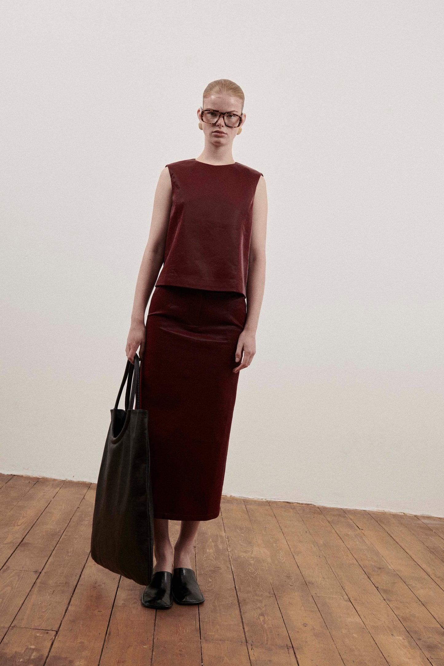 Black Leather Mega Bag