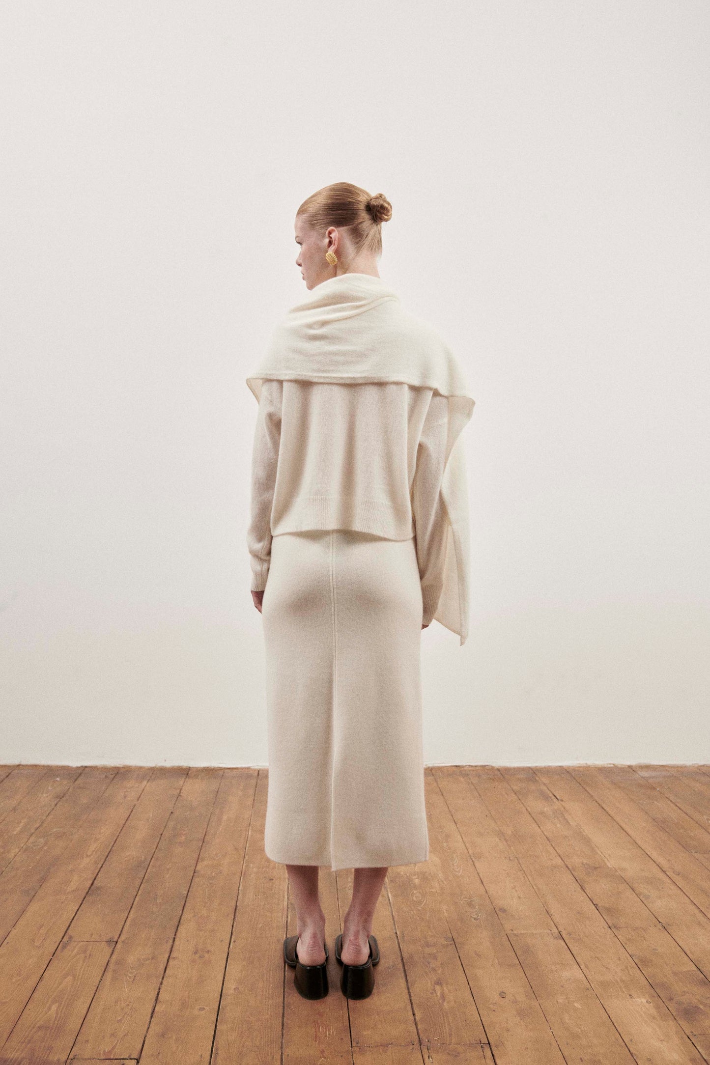 Creme Cashmere Wind Skirt