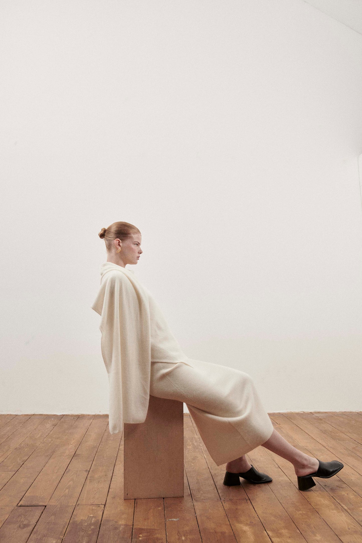 Creme Cashmere Wind Skirt