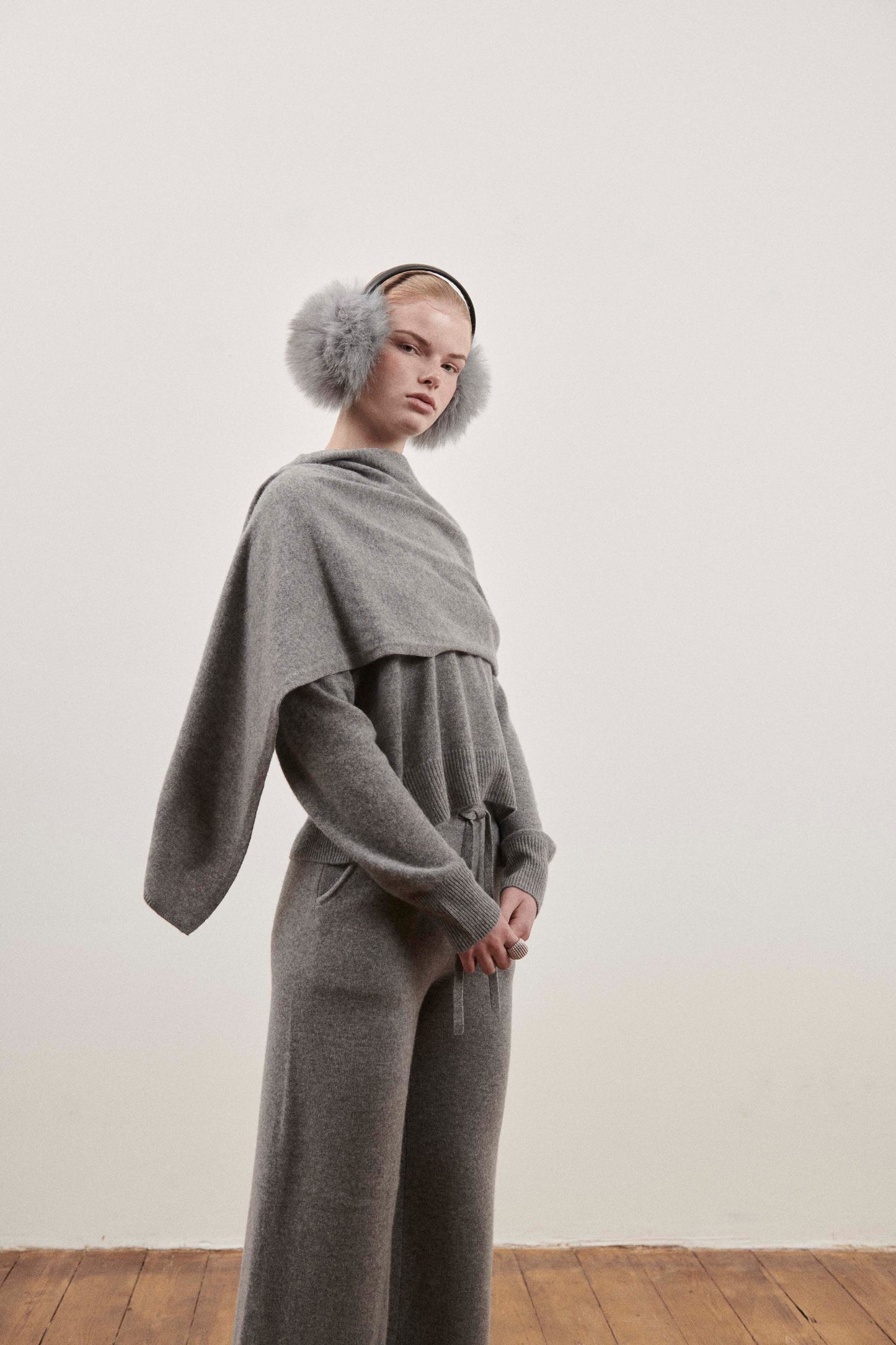 Grey Cashmere Wind Jumper