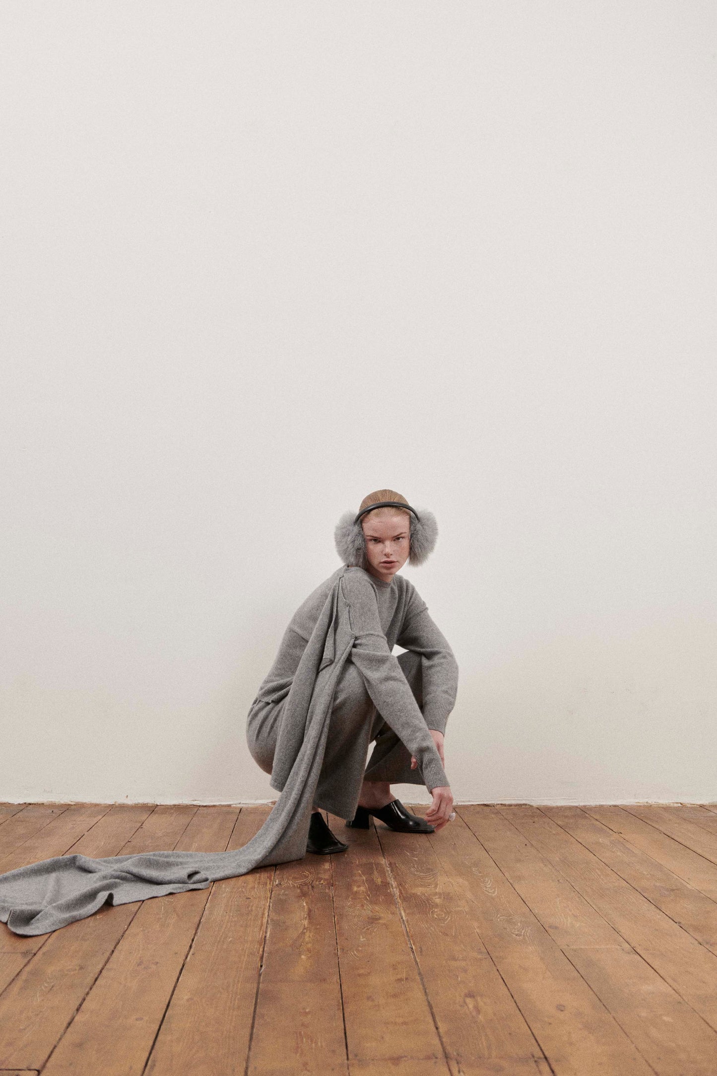 Grey Cashmere Wind Jumper