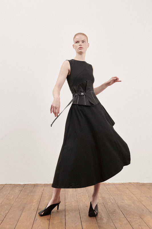 Black Snatch Corset Dress