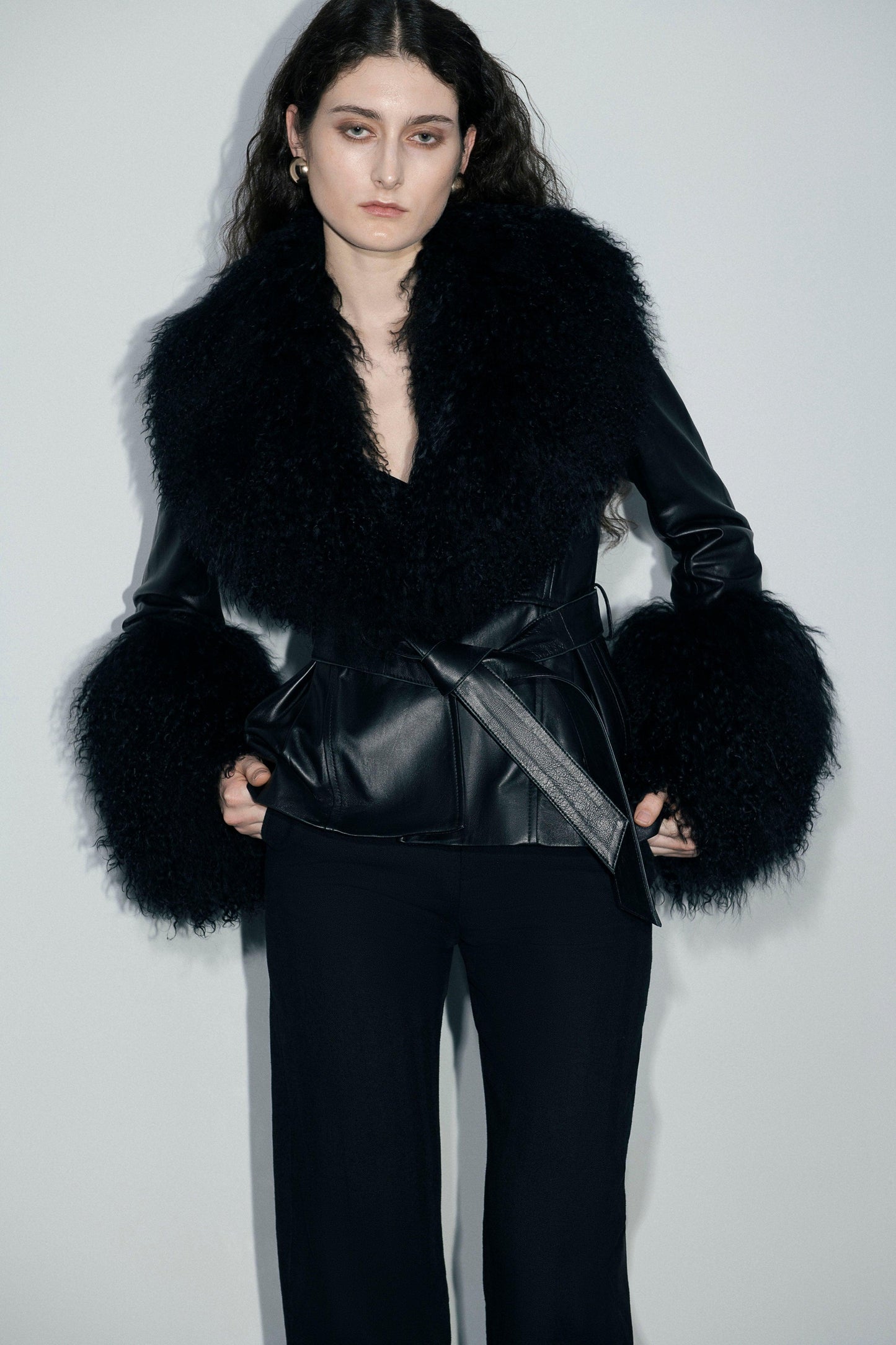 Lex Mongolian Sheep Fur Leather Jacket - Tutussie