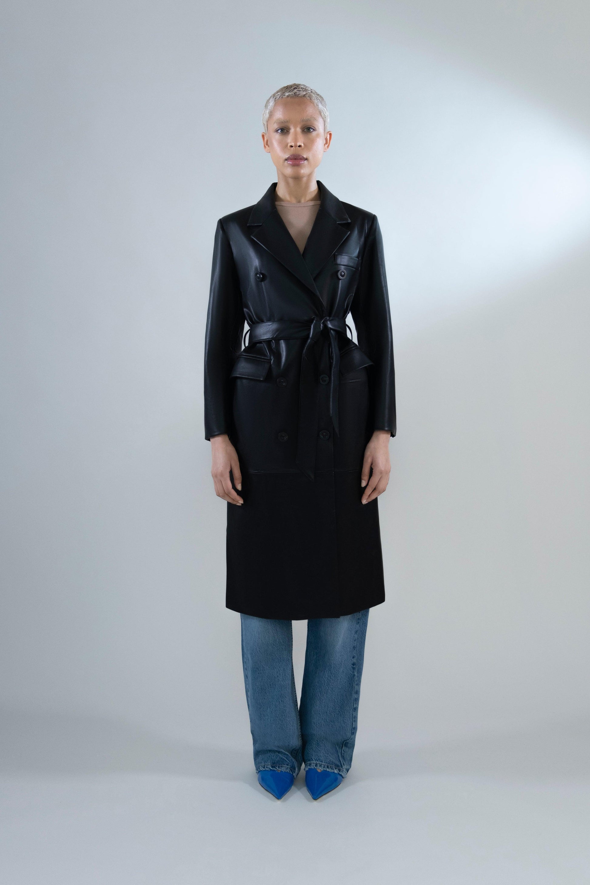 Taylor Coat in Leather - Tutussie