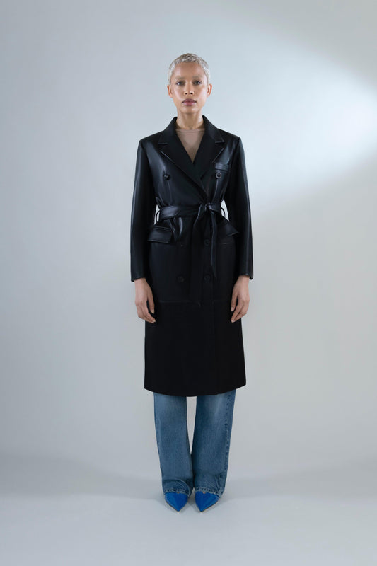 Taylor Coat in Leather - Tutussie