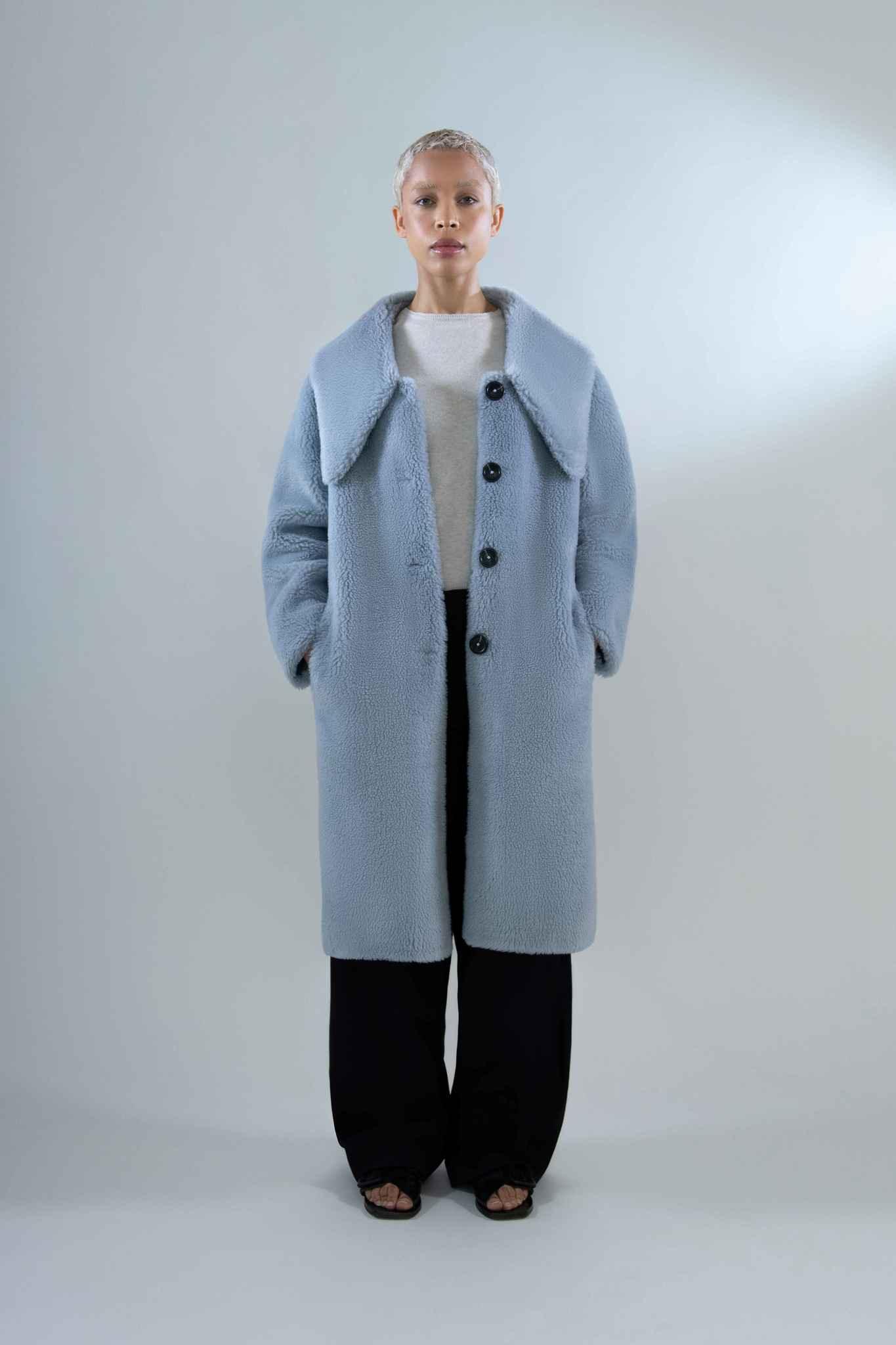 Theodora Coat in Shearling - Tutussie