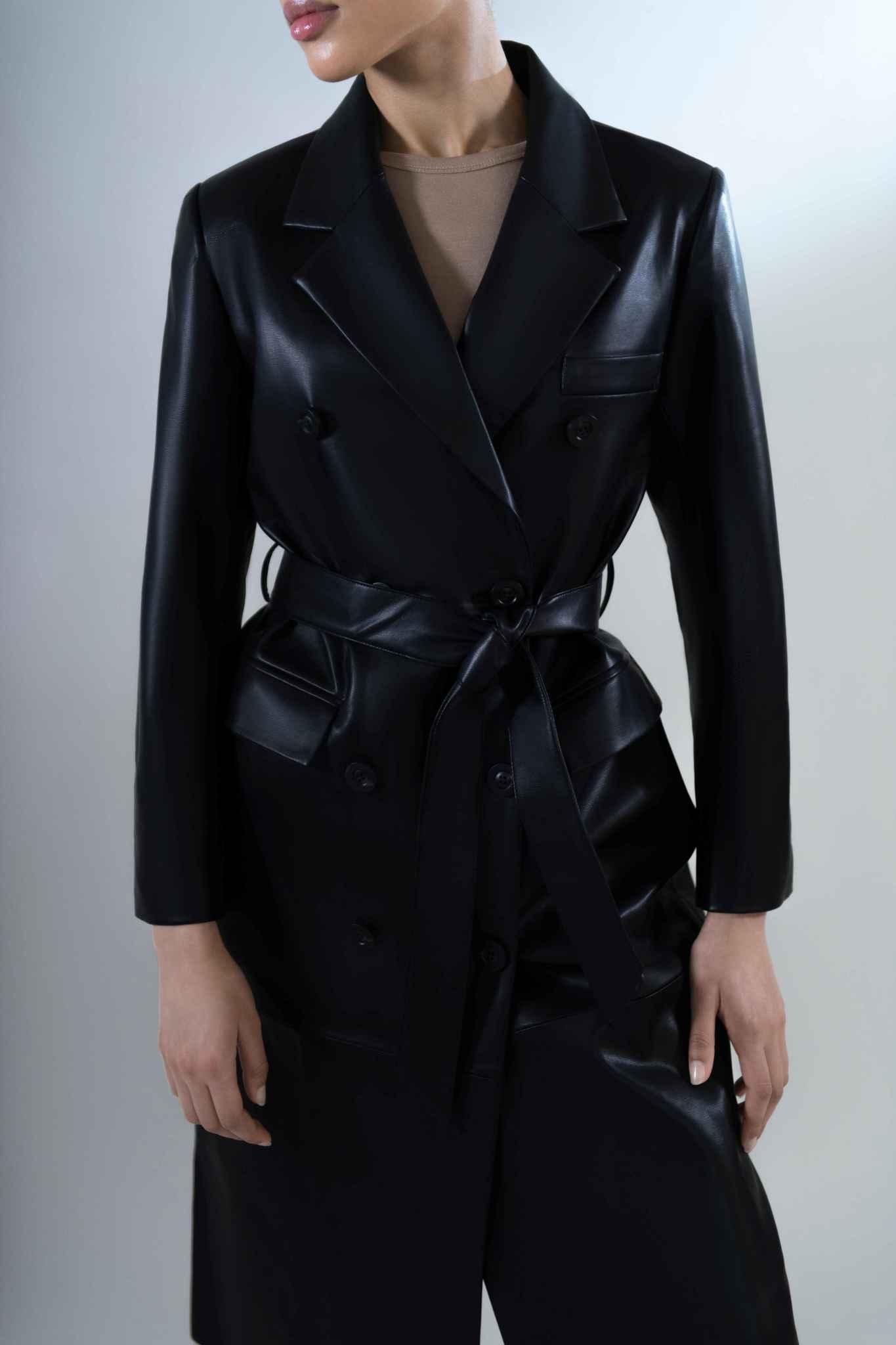 Taylor Coat in Leather - Tutussie