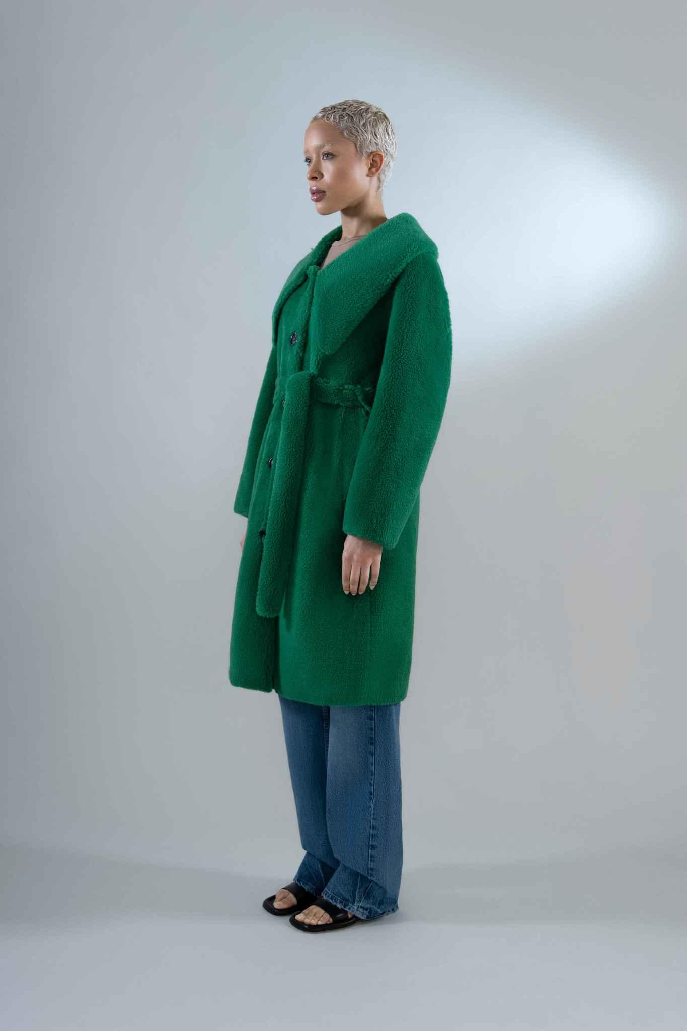 Theodora Coat in Shearling - Tutussie