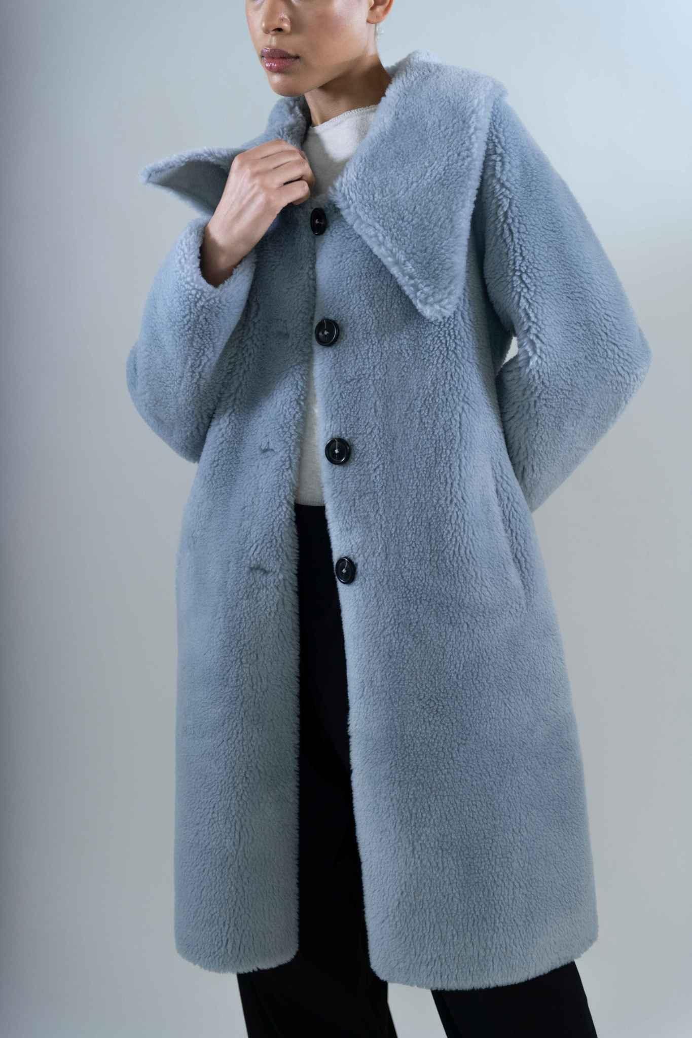 Theodora Coat in Shearling - Tutussie