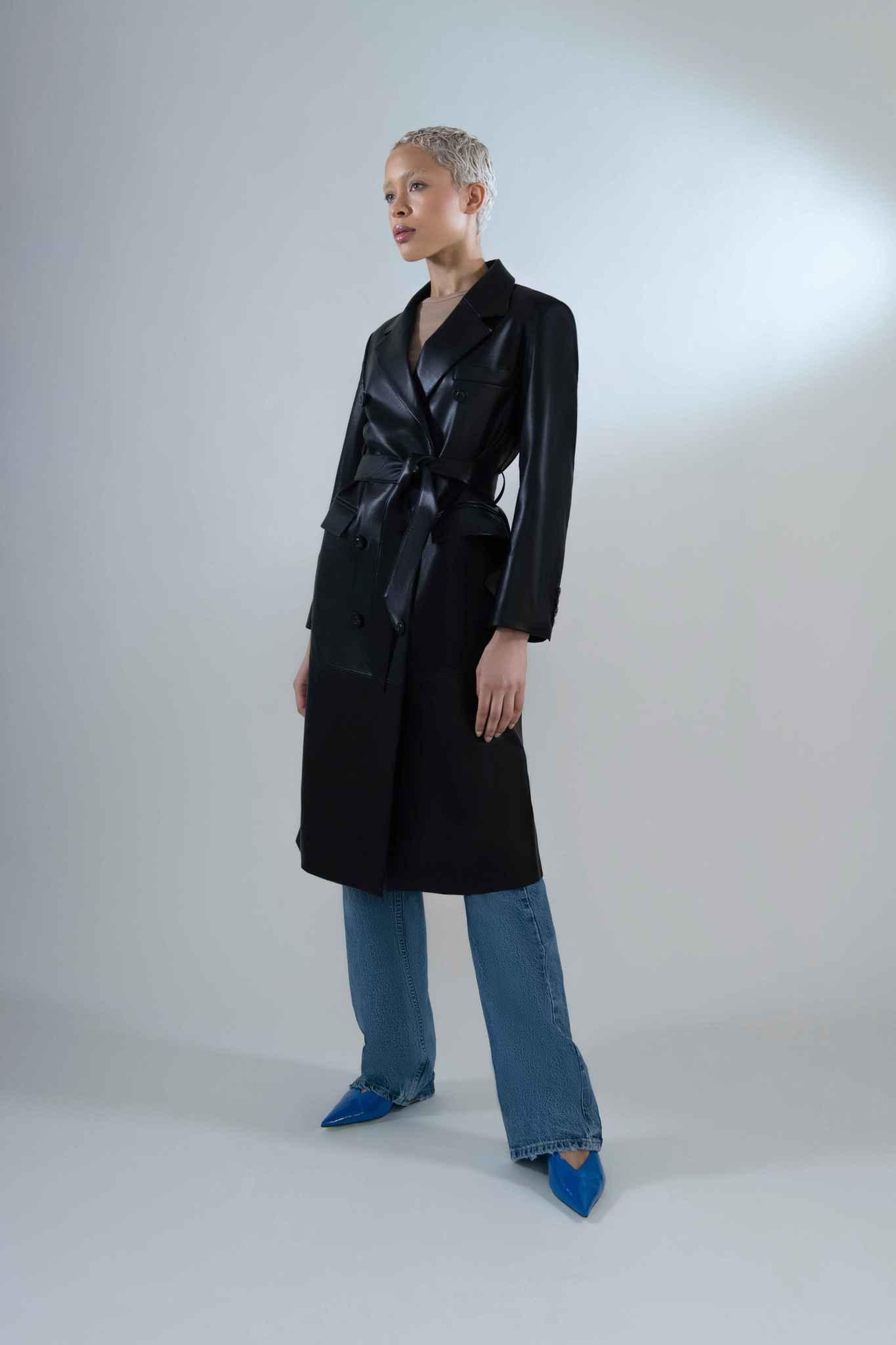 Taylor Coat in Leather - Tutussie