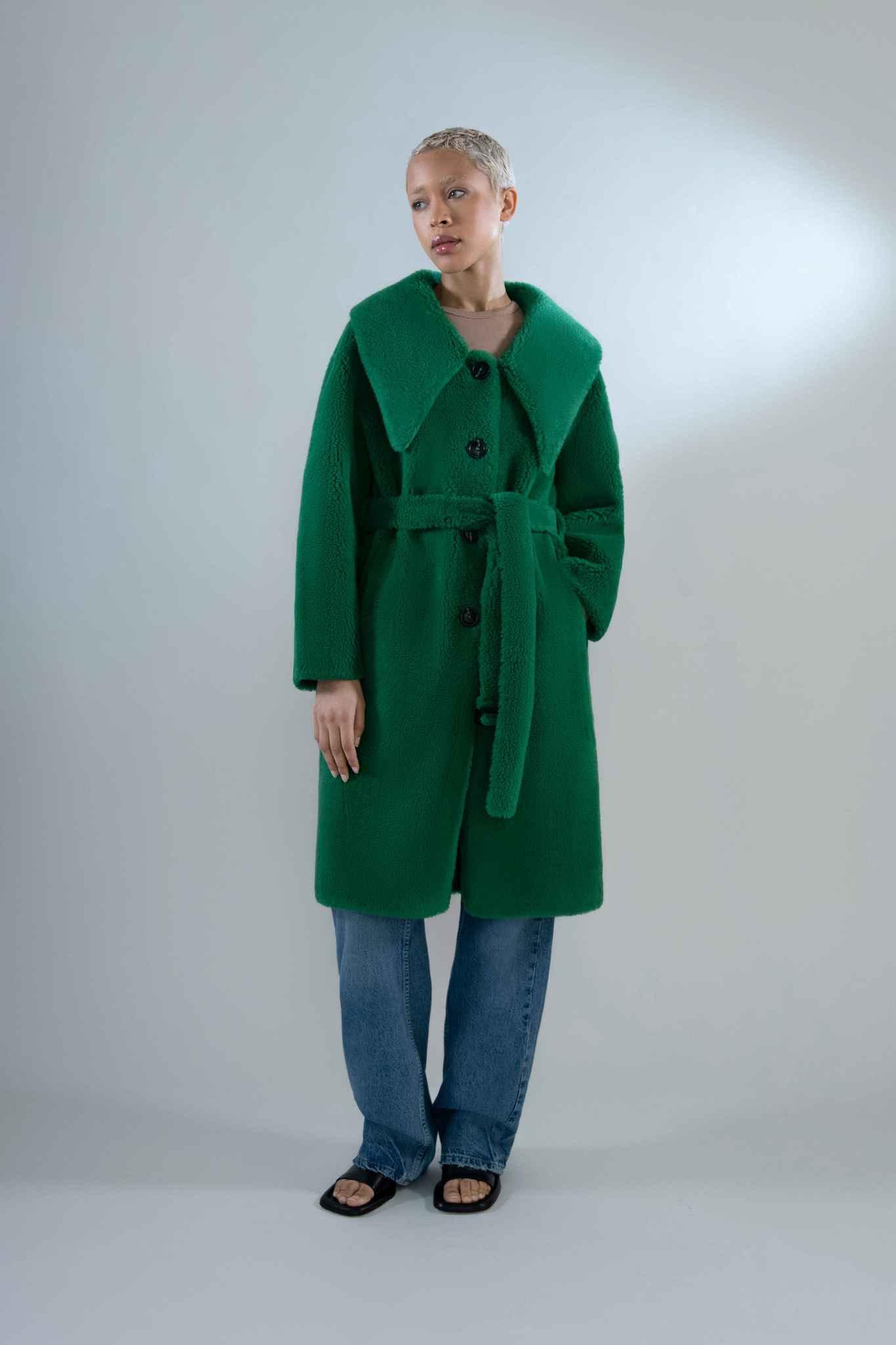 Theodora Coat in Shearling - Tutussie